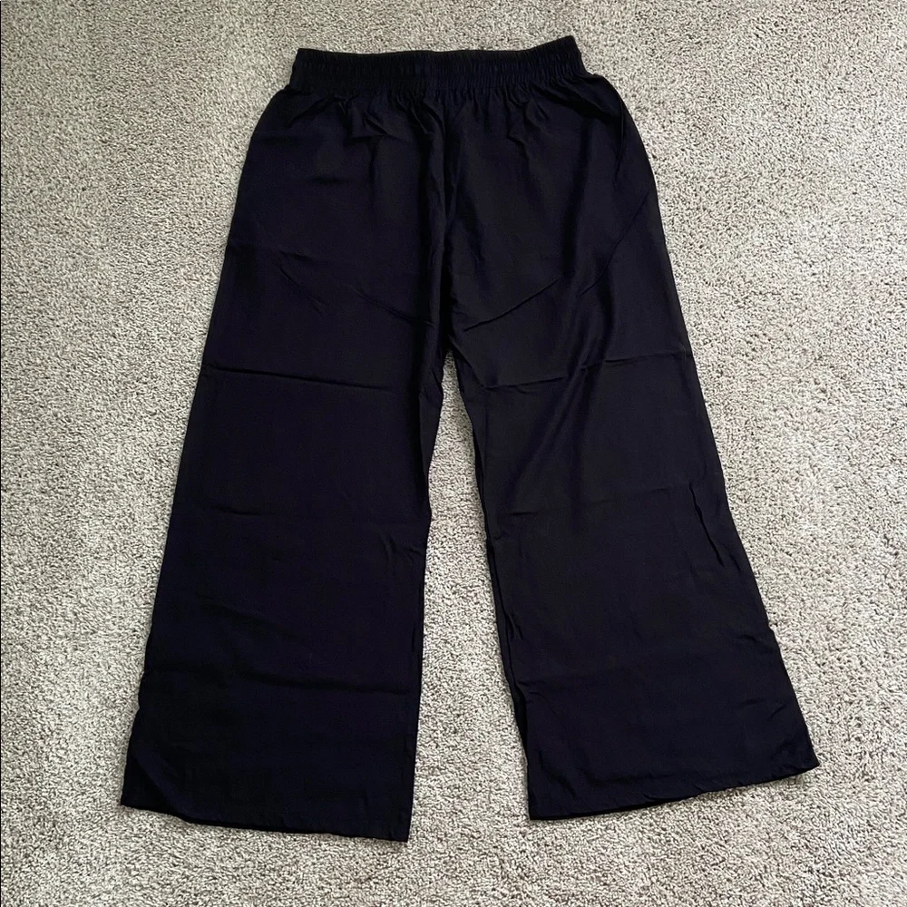 Lotus and Luna • Black Wide Leg Drawstring Pants